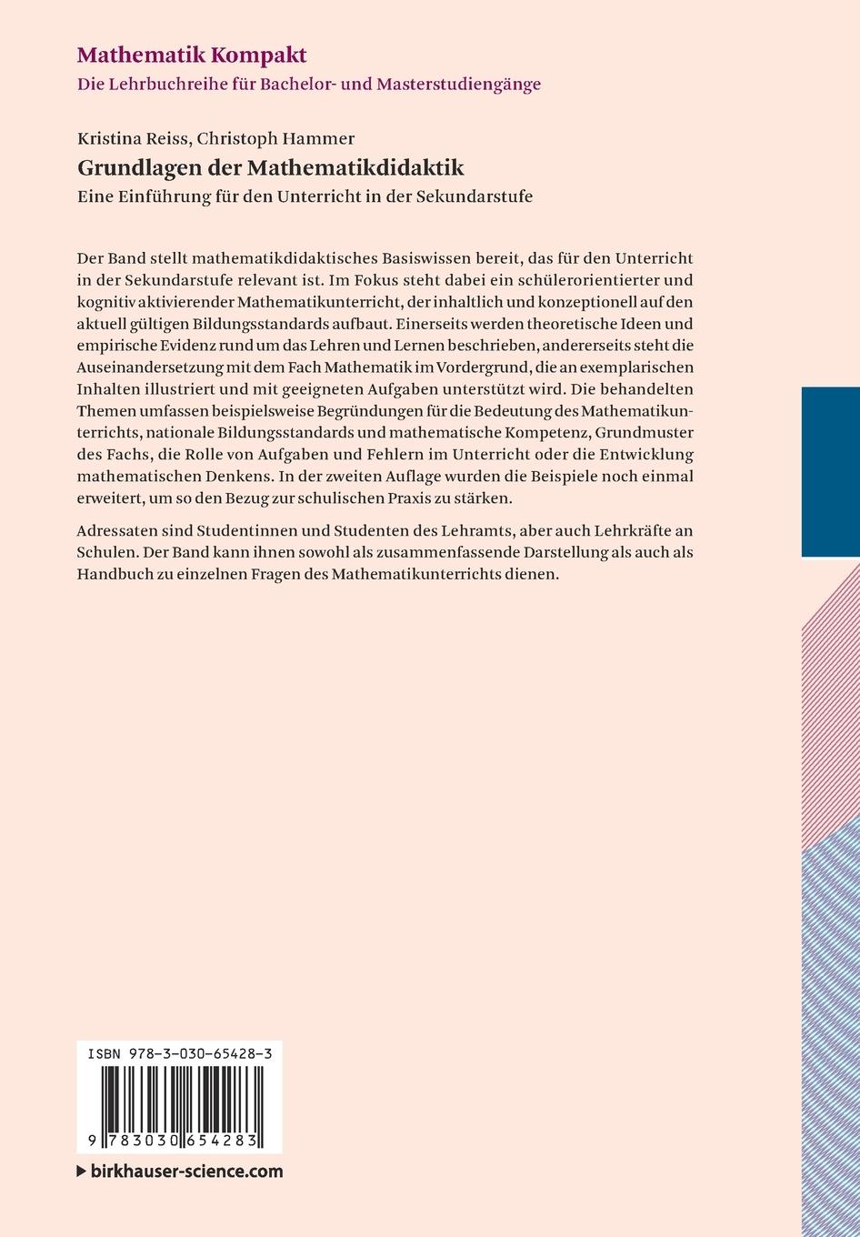 Rückseitencover Grundlagen der Mathematikdidaktik