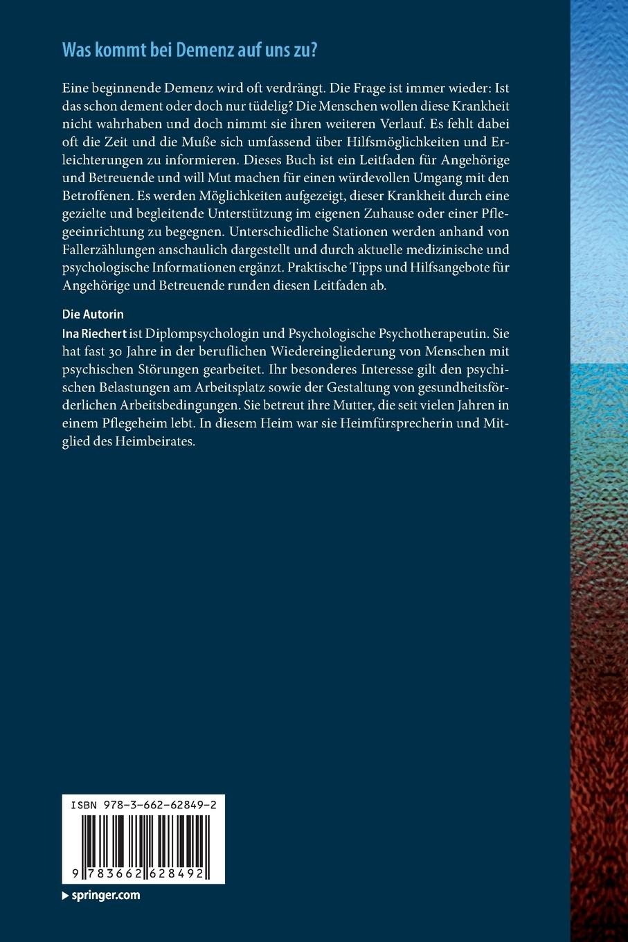 Rückseitencover Was kommt bei Demenz auf uns zu?