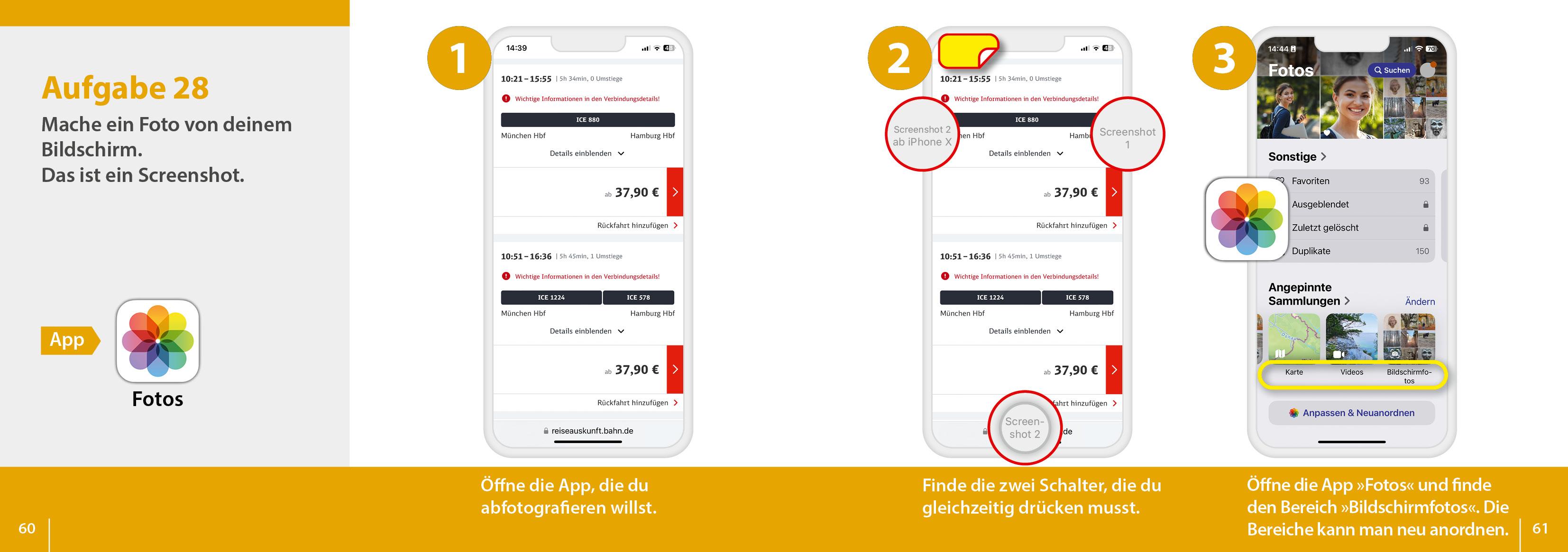 Beispielinhalt (Bild) Meine Smartphone-Anleitung für iOS / iPhone - Smartphonekurs für Senioren (Kursbuch Version iPhone) - Das Kursbuch für Apple iPhones / iOS