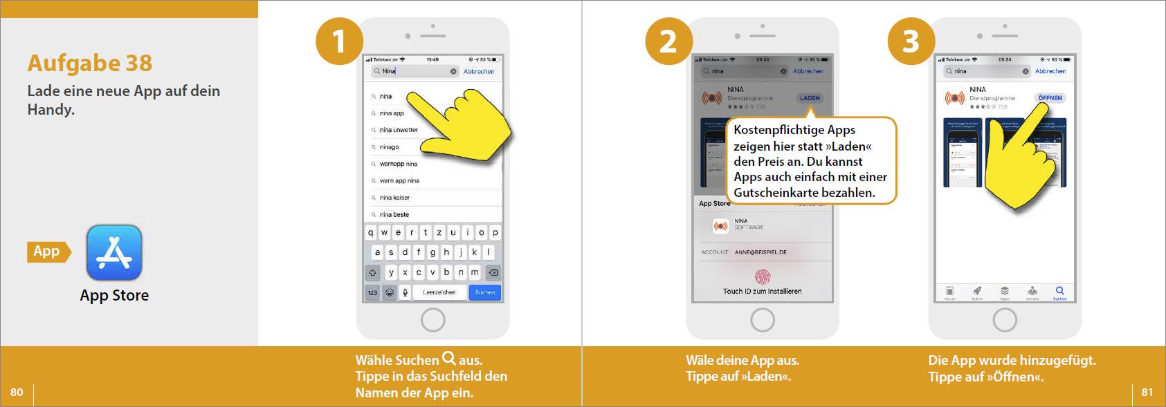 Beispielinhalt (Bild) Meine Smartphone-Anleitung für iOS / iPhone - Smartphonekurs für Senioren (Kursbuch Version iPhone) - Das Kursbuch für Apple iPhones / iOS