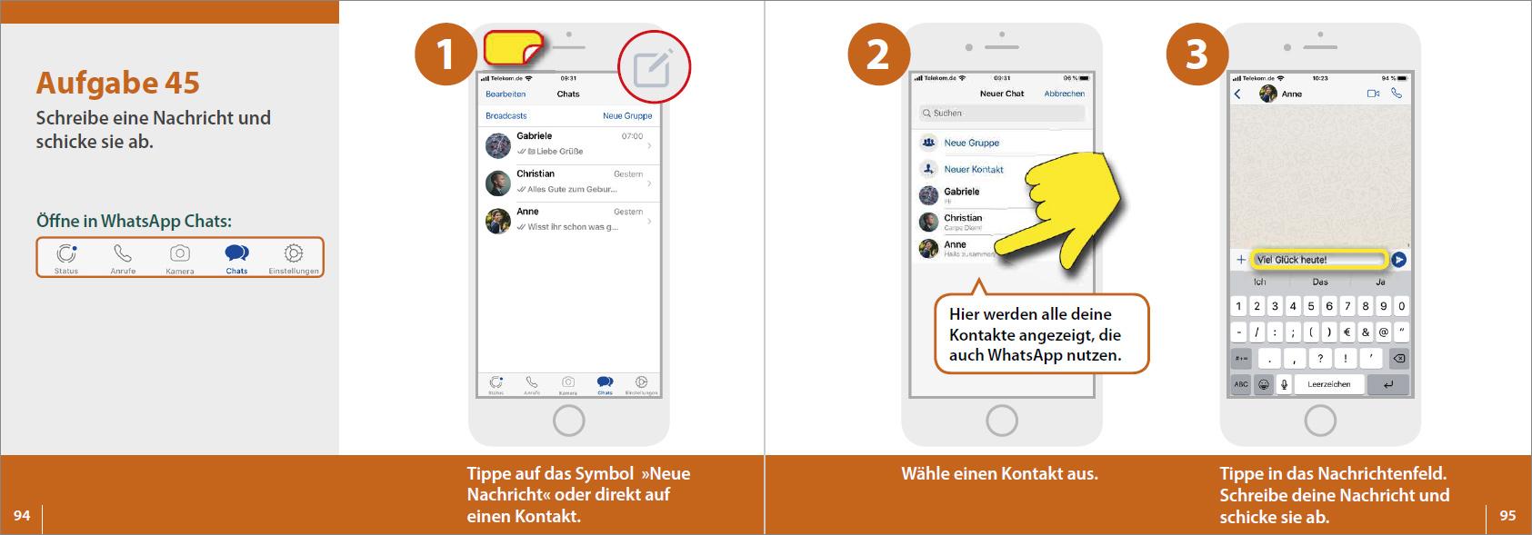 Beispielinhalt (Bild) Meine Smartphone-Anleitung für iOS / iPhone - Smartphonekurs für Senioren (Kursbuch Version iPhone) - Das Kursbuch für Apple iPhones / iOS