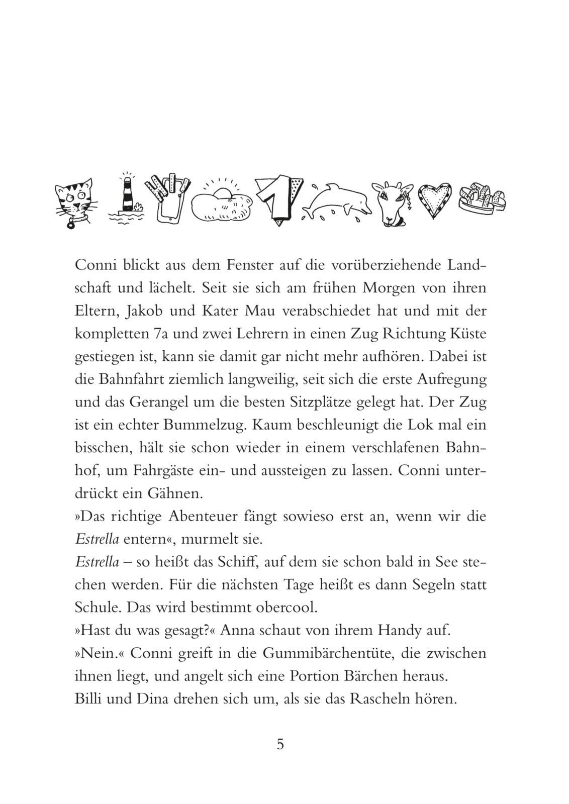 Beispielinhalt (Bild) Conni & Co 17: Conni, Billi und das schwimmende Klassenzimmer