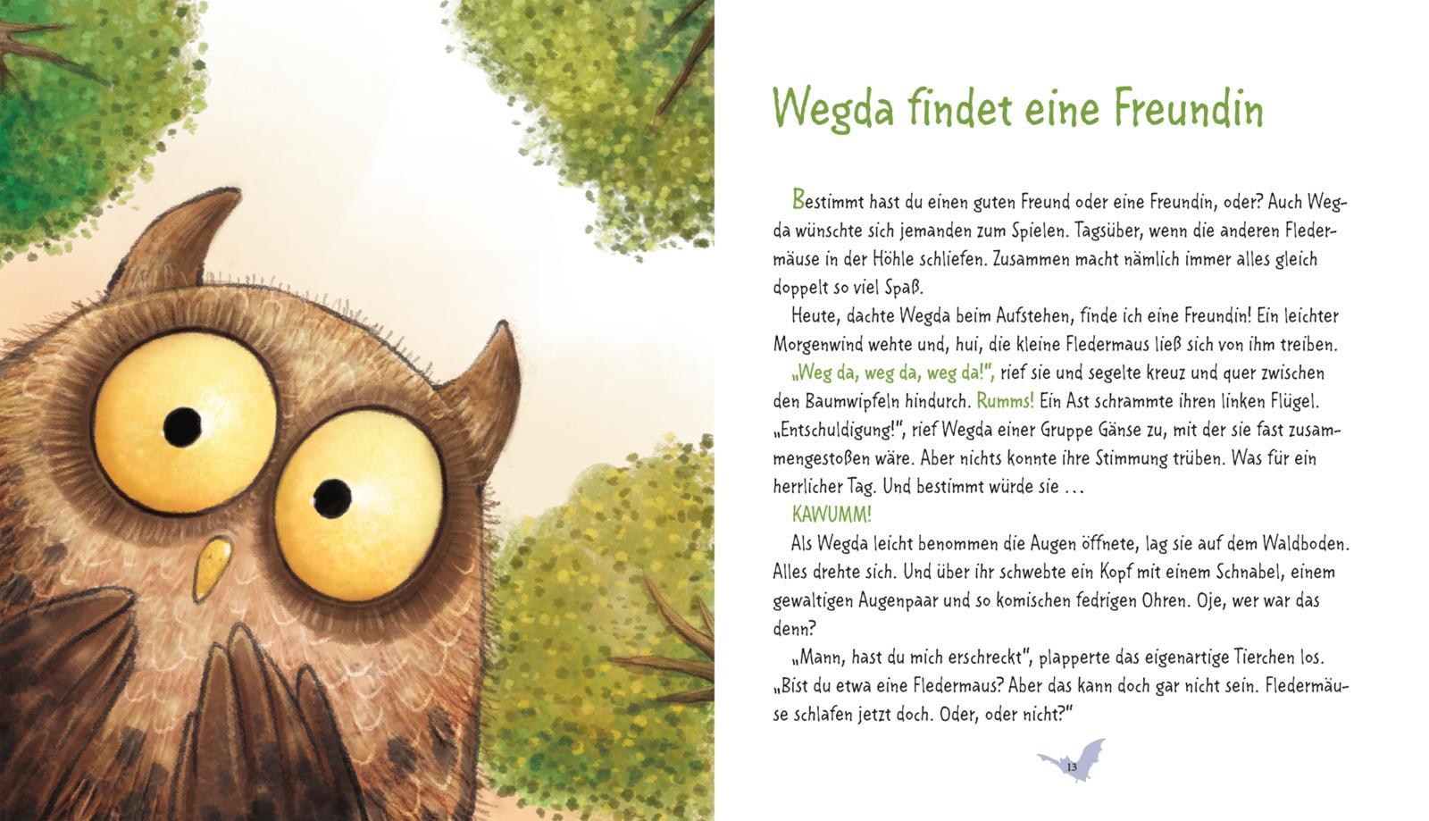 Beispielinhalt (Bild) Die kleine Fledermaus Wegda