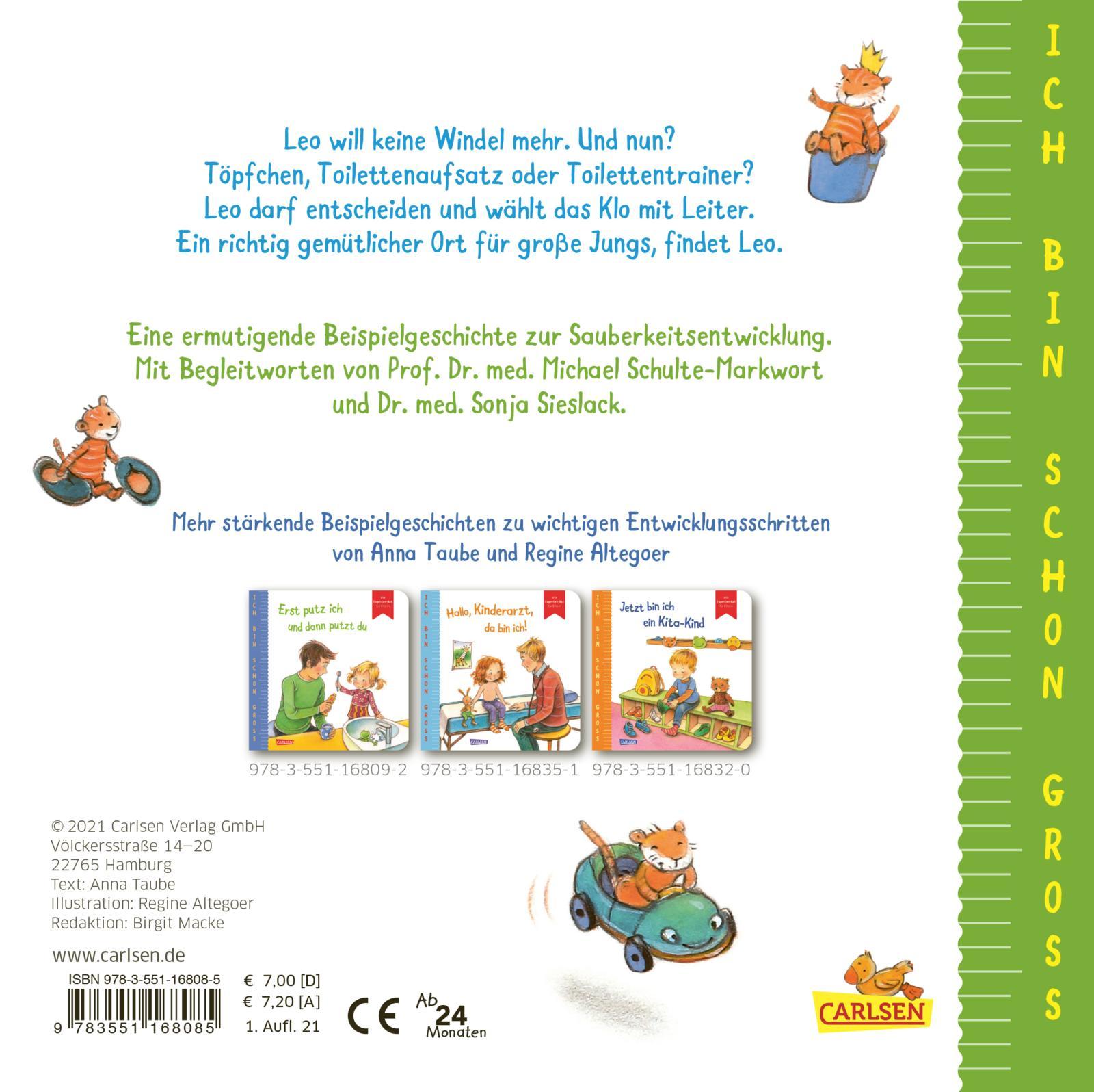 Rückseitencover Ich bin schon groß: Tschüss, Windel! Hallo, Klo!