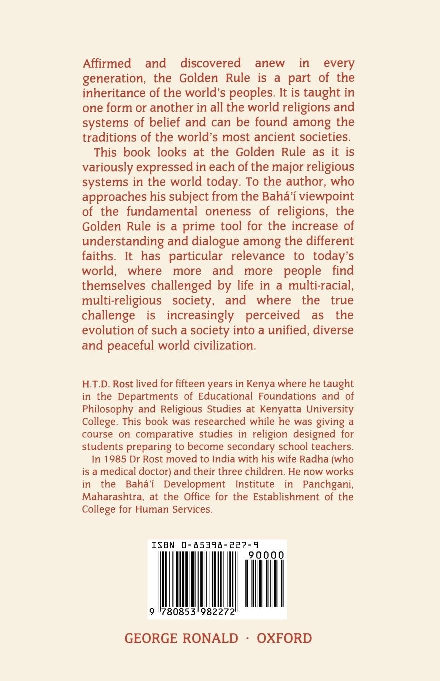 Rückseitencover The Golden Rule A Universal Ethic