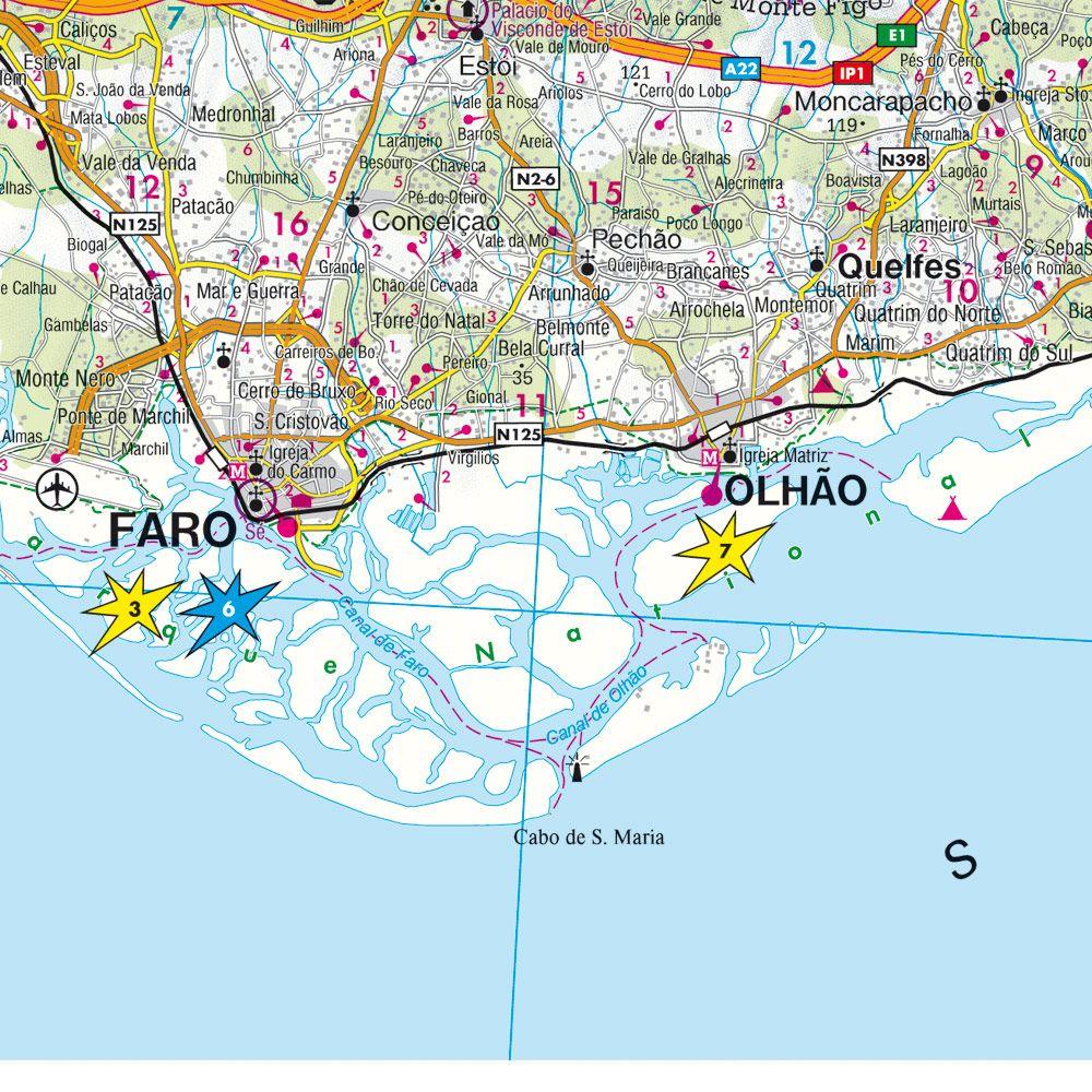 Beispielinhalt (Bild) Algarve 1 : 150 000