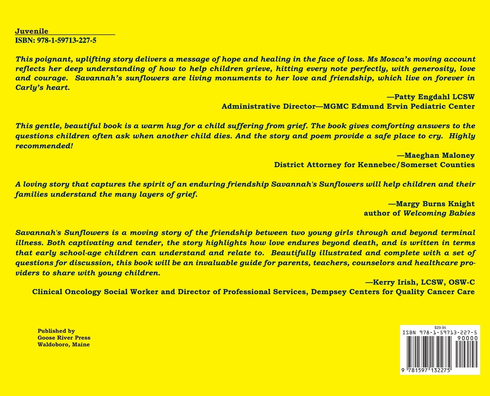 Rückseitencover Savannah's Sunflowers