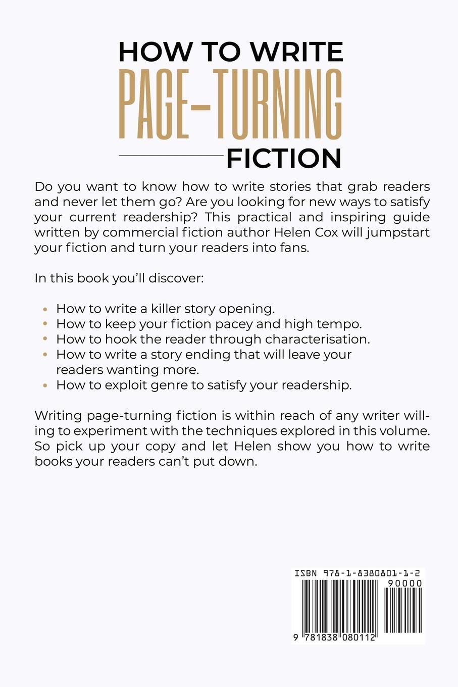 Rückseitencover How to Write Page-Turning Fiction