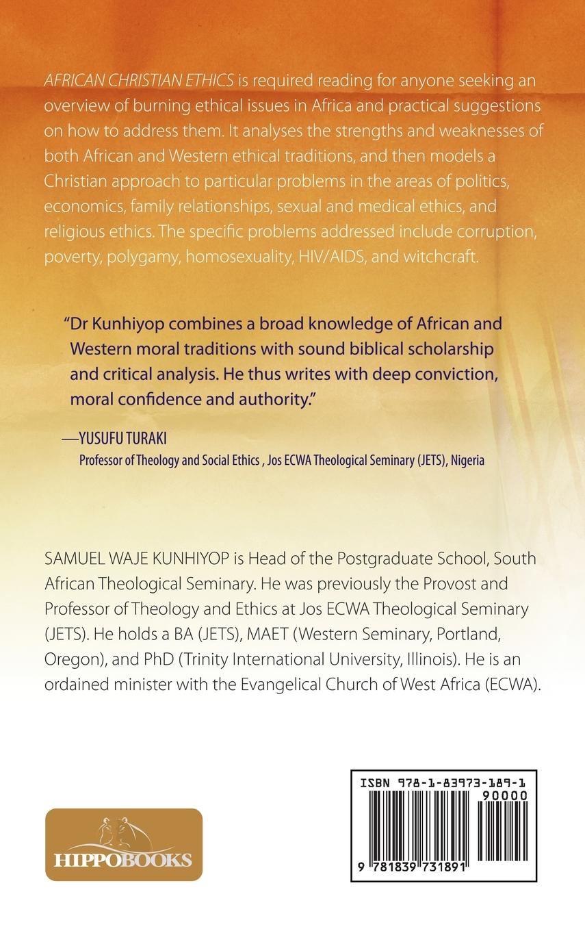Rückseitencover African Christian Ethics