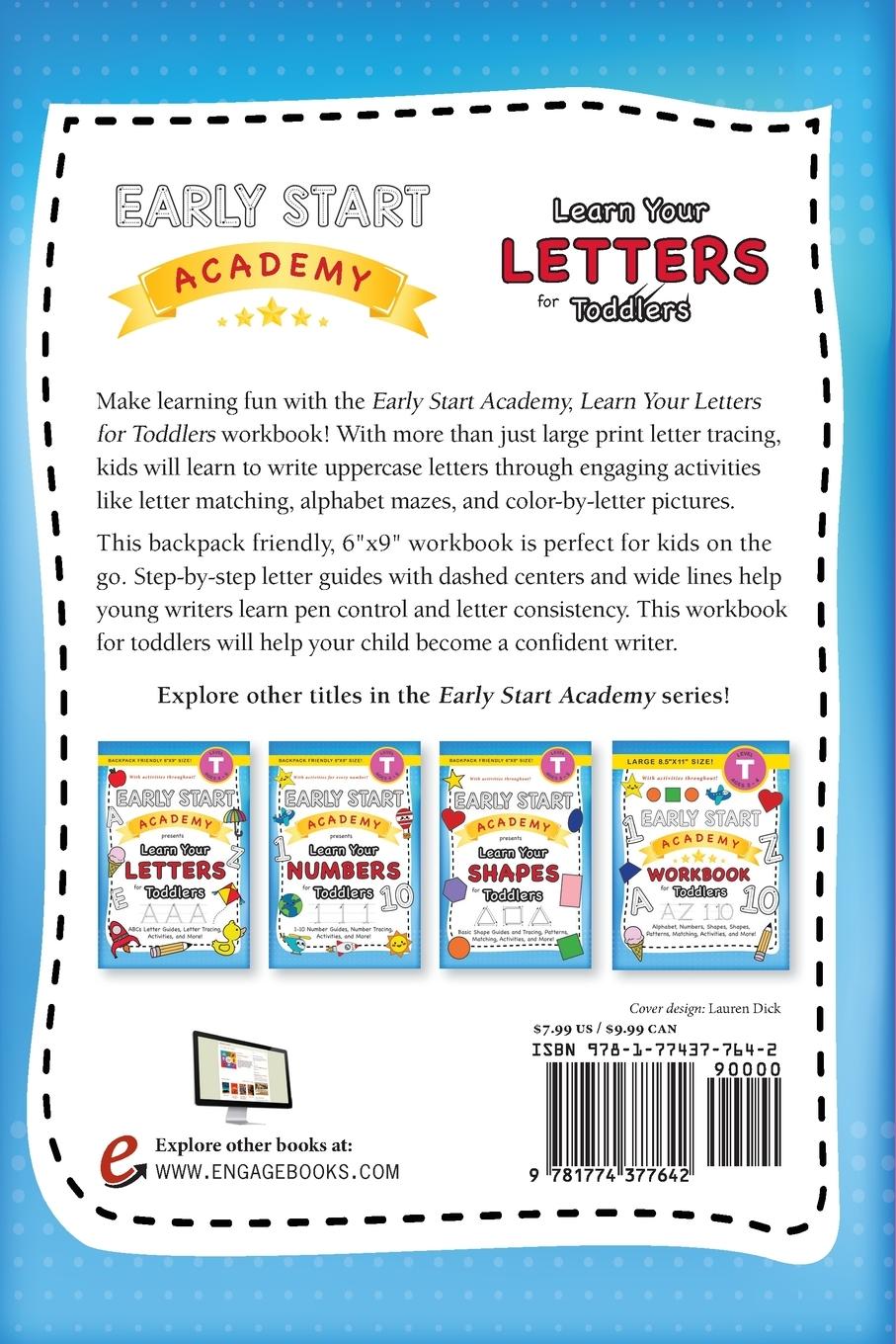 Rückseitencover Early Start Academy, Learn Your Letters for Toddlers