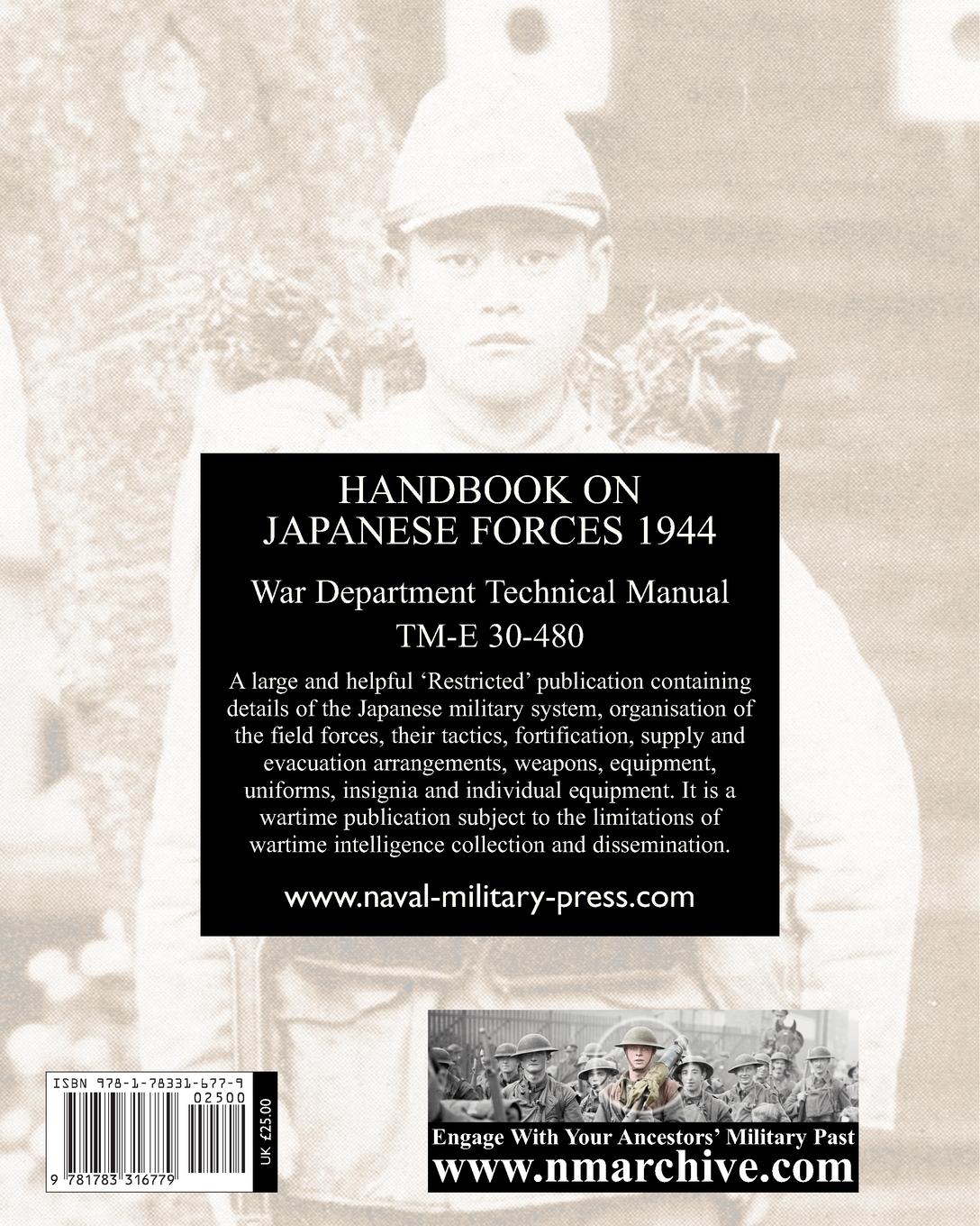 Rückseitencover HANDBOOK ON JAPANESE FORCES 1944