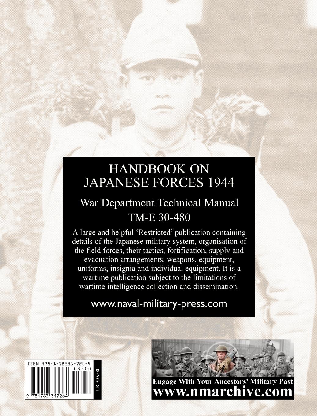 Rückseitencover Handbook on Japanese Forces 1944