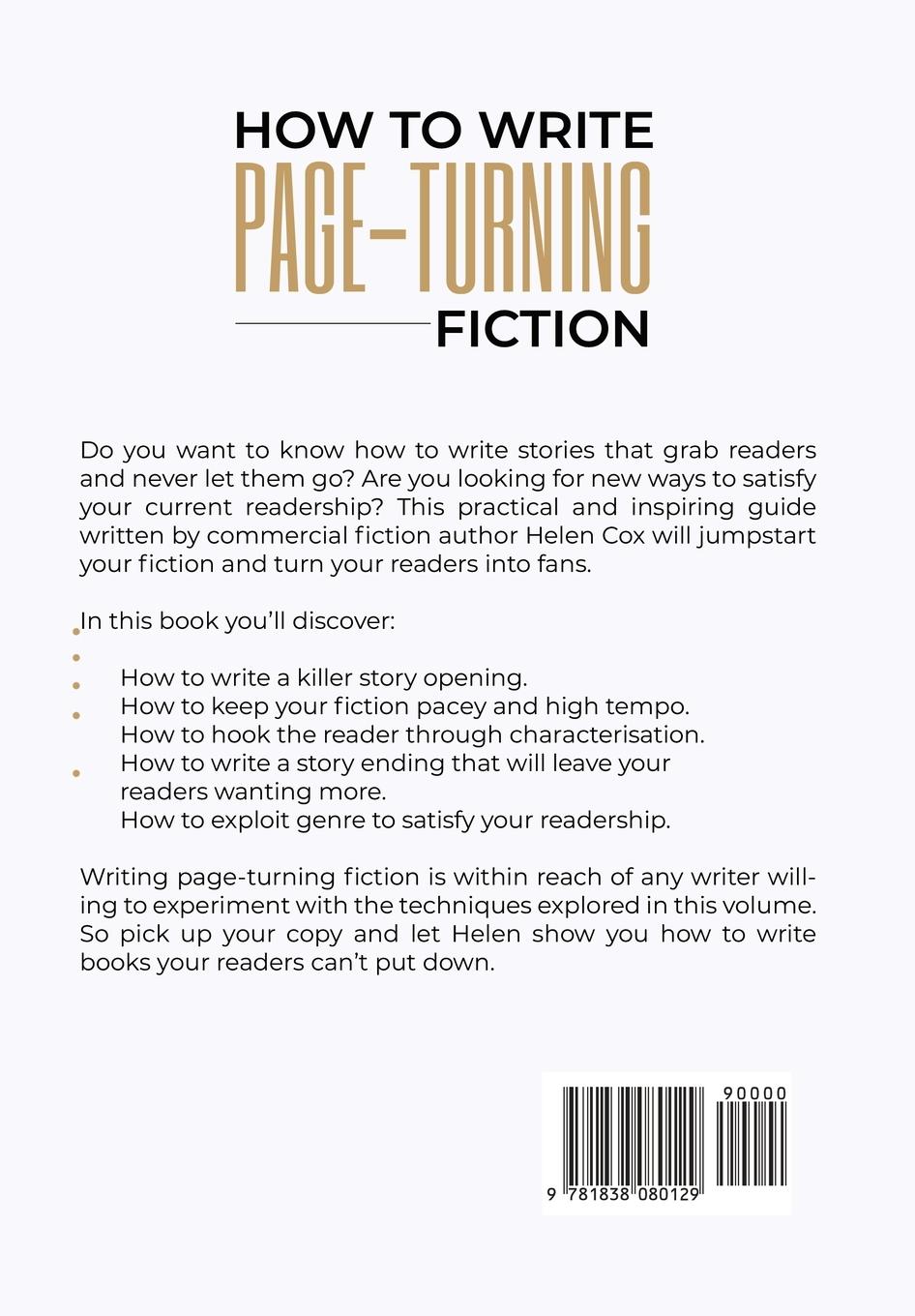 Rückseitencover How to Write Page-Turning Fiction