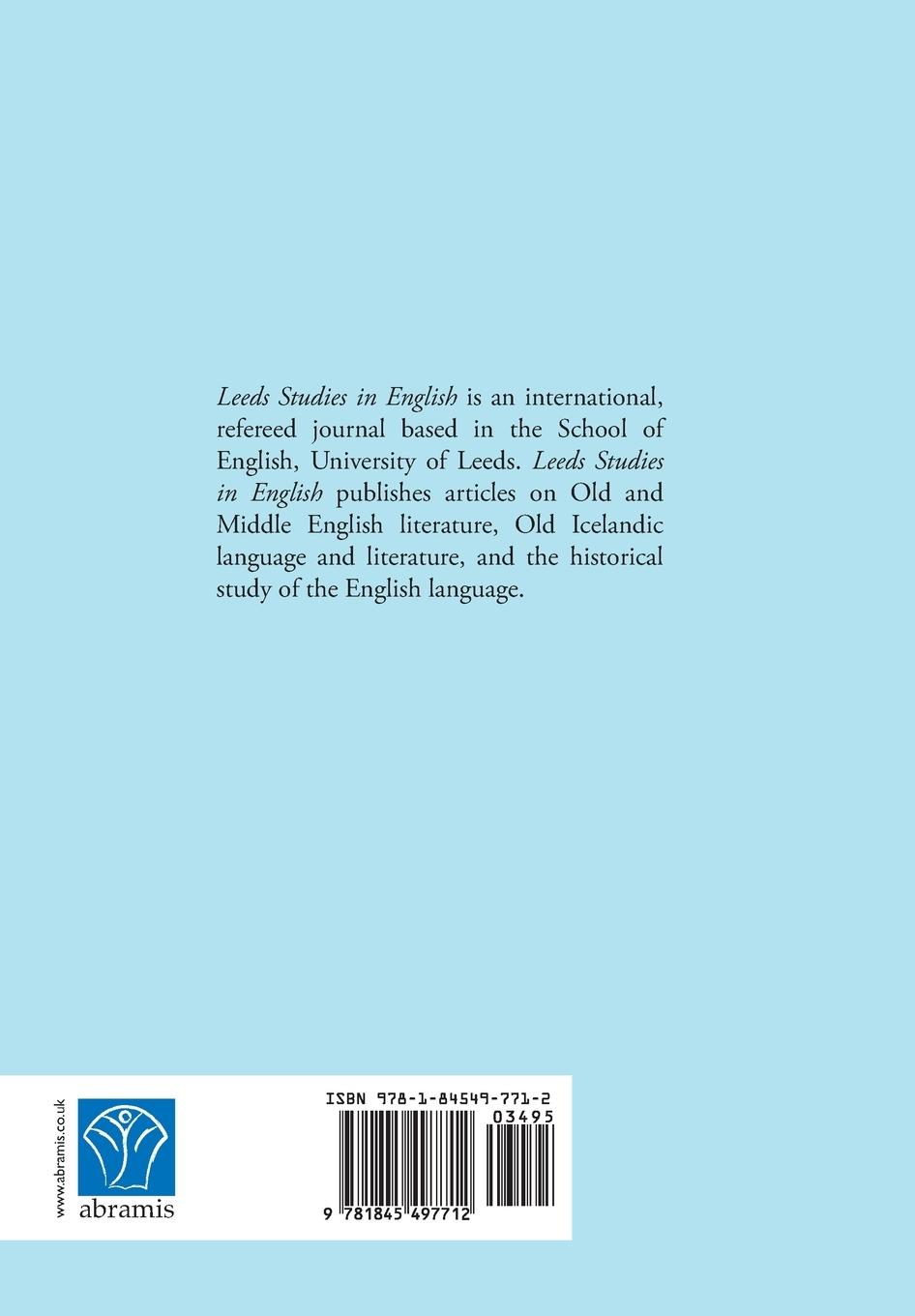 Rückseitencover Leeds Studies in English 2018