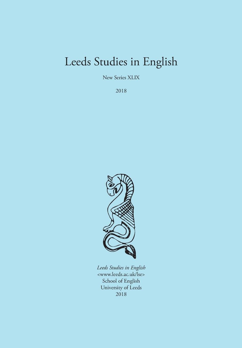 Vorderes Coverbild Leeds Studies in English 2018
