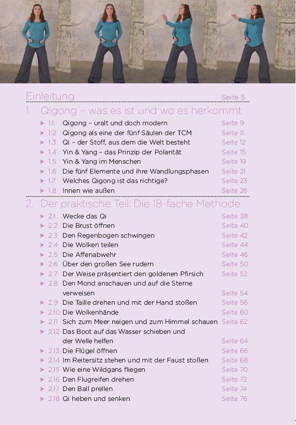 Beispielinhalt (Bild) Qigong, die universelle 18-fache Methode - Personal Training + DVD. Die weltweit populärste Übungsfolge. Sehr einfach und sehr wirksam. Ideal auch für Kinder und Senioren