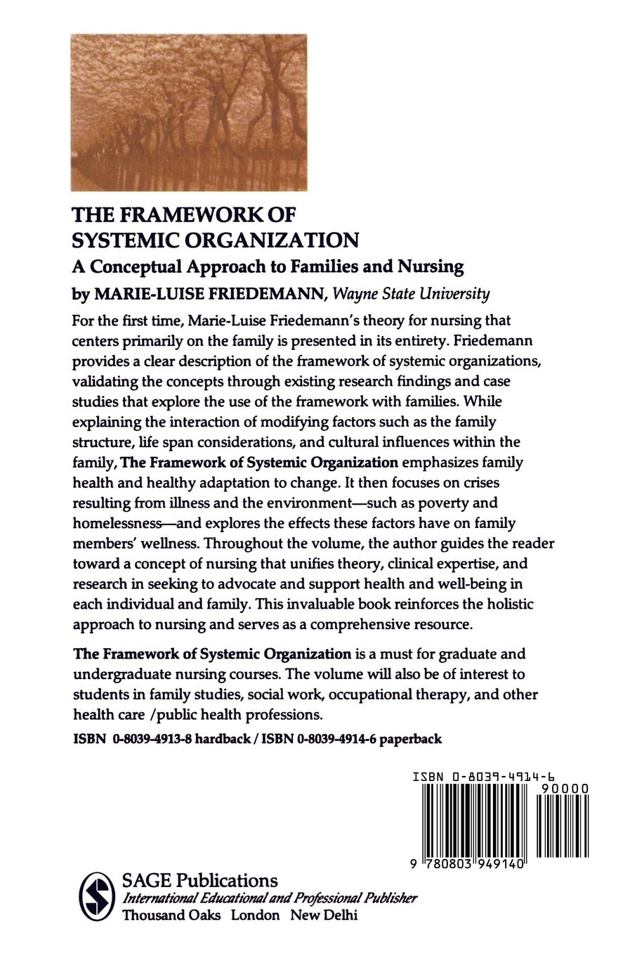 Rückseitencover The Framework of Systemic Organization