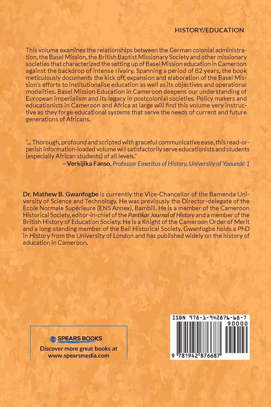 Rückseitencover Basel Mission Education in Cameroon