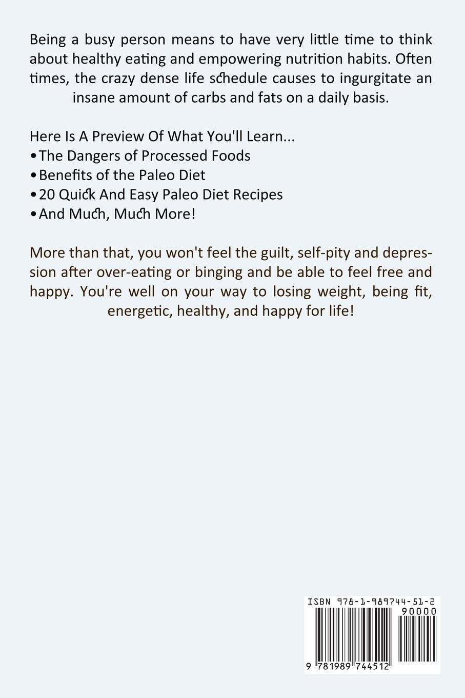 Rückseitencover Paleo Diet for Beginners