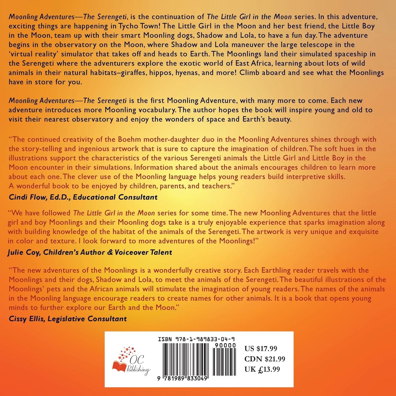 Rückseitencover Moonling Adventures - The Serengeti