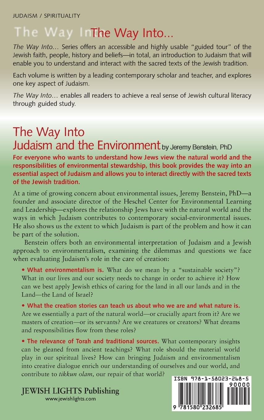 Rückseitencover The Way into Judaism and the Environment