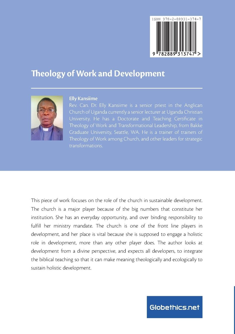 Rückseitencover Theology of Work and Development