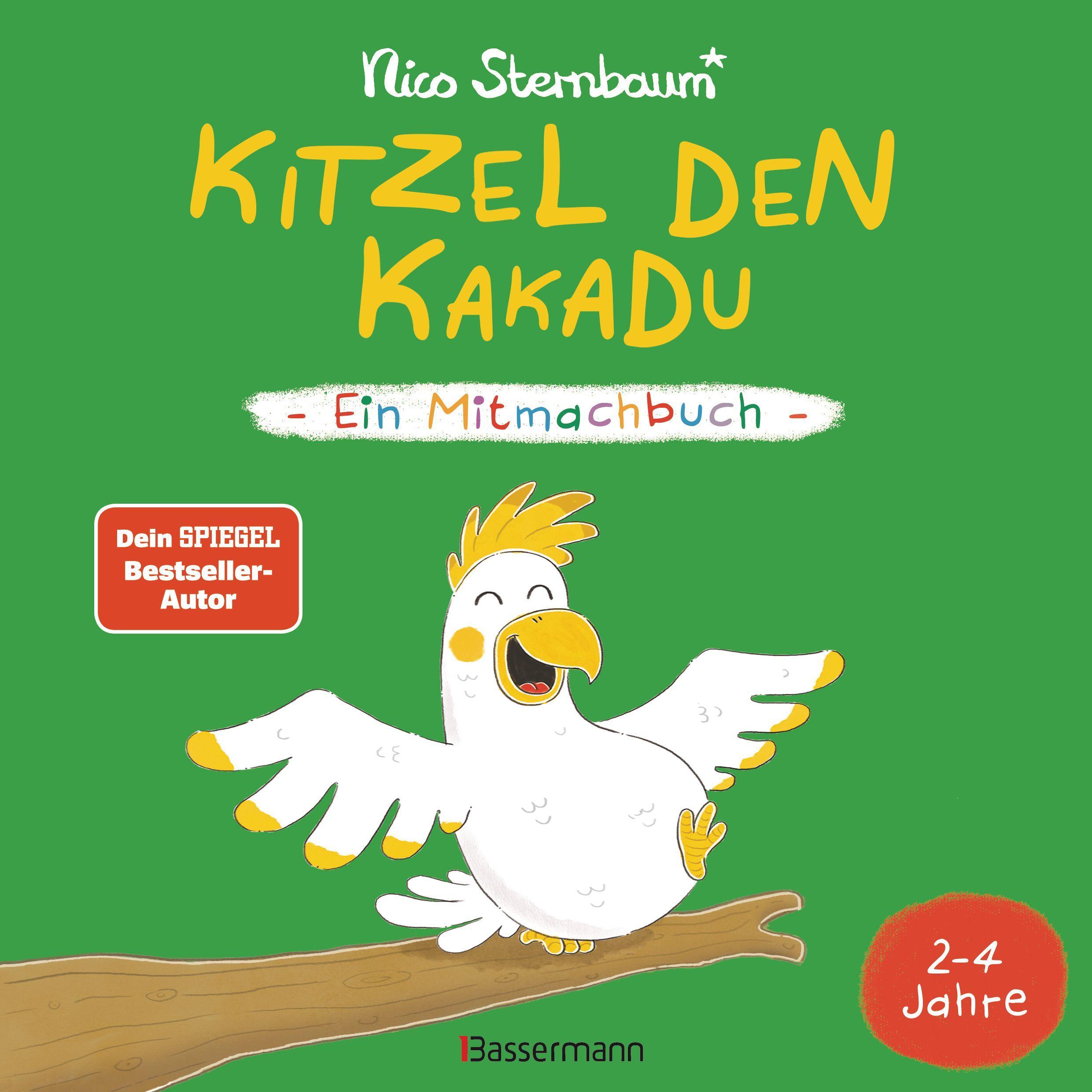 Vorderes Coverbild Kitzel den Kakadu - Ein Mitmachbuch zum Schütteln, Schaukeln, Pusten, Klopfen und sehen, was dann passiert. Von 2 bis 4 Jahren. Vom Bestsellerautoren (Schüttel den Apfelbaum)