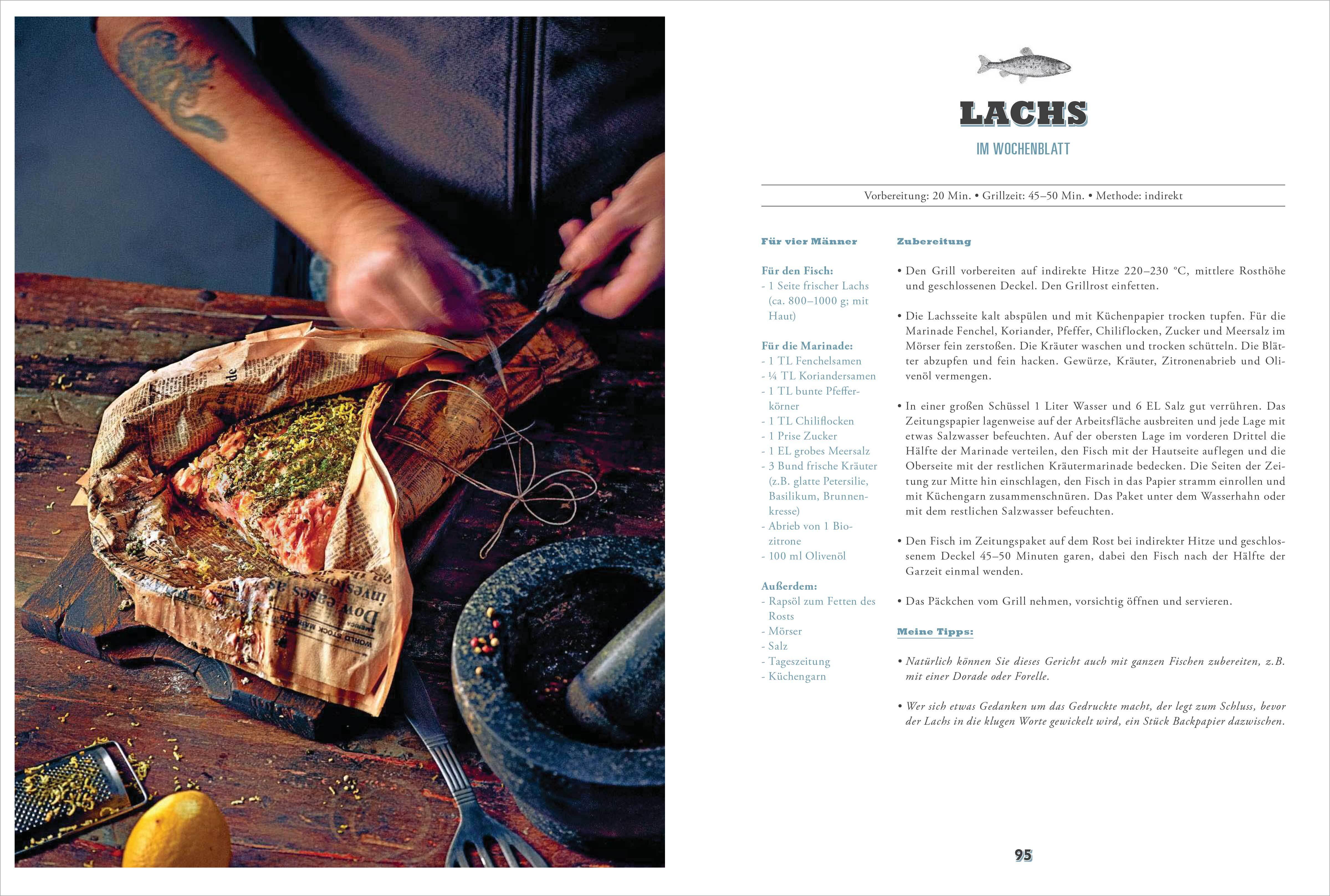 Beispielinhalt (Bild) Grillen für Männer - 80 Rezepte ohne Schnickschnack