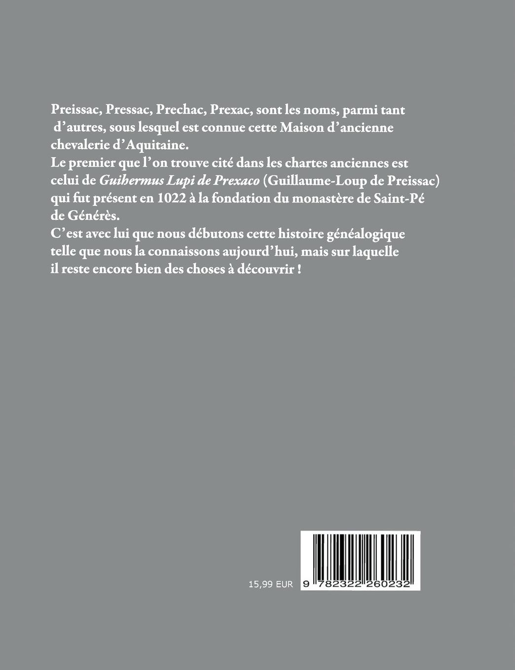 Rückseitencover Les Preissac - public
