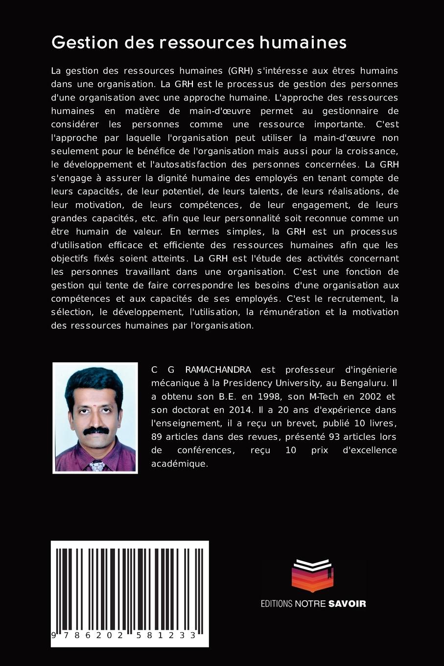 Rückseitencover Gestion des ressources humaines