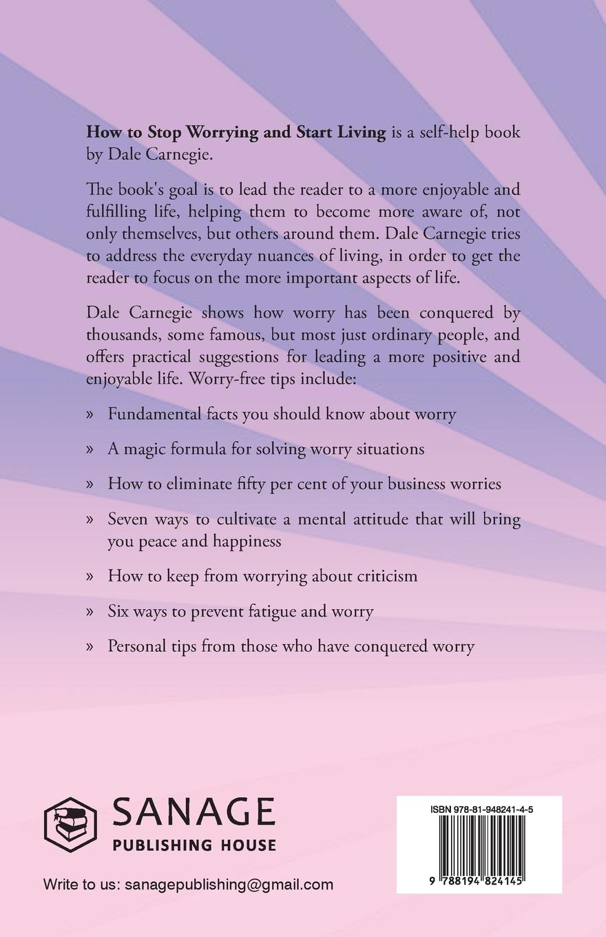 Rückseitencover How To Stop Worrying & Start Living