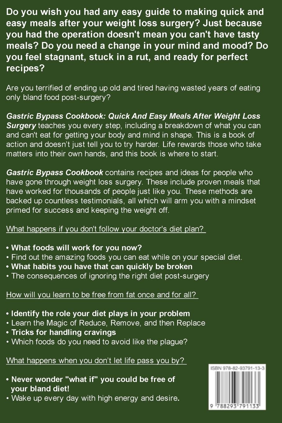Rückseitencover Gastric Bypass Cookbook