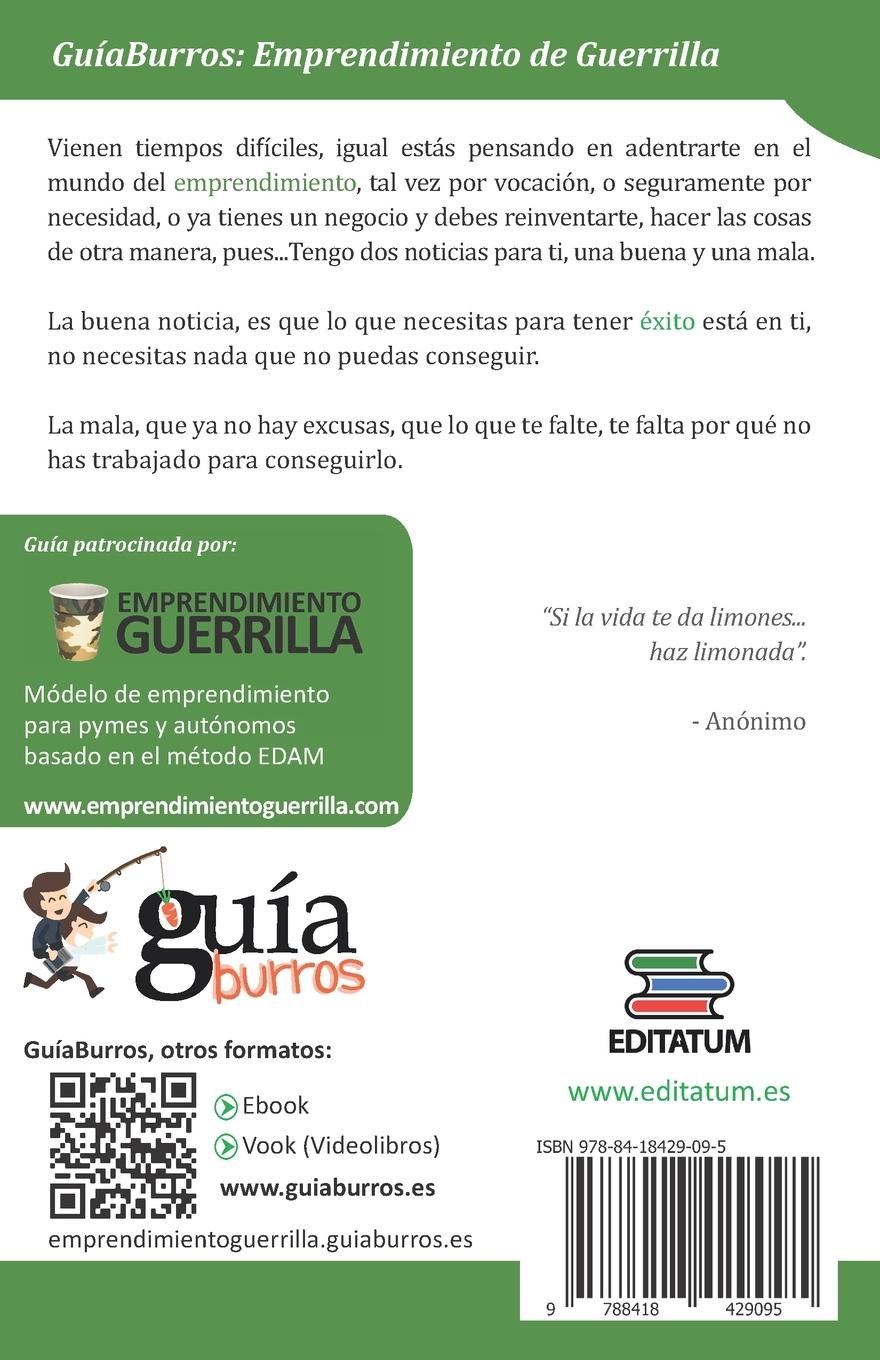 Rückseitencover GuíaBurros Emprendimiento Guerrilla