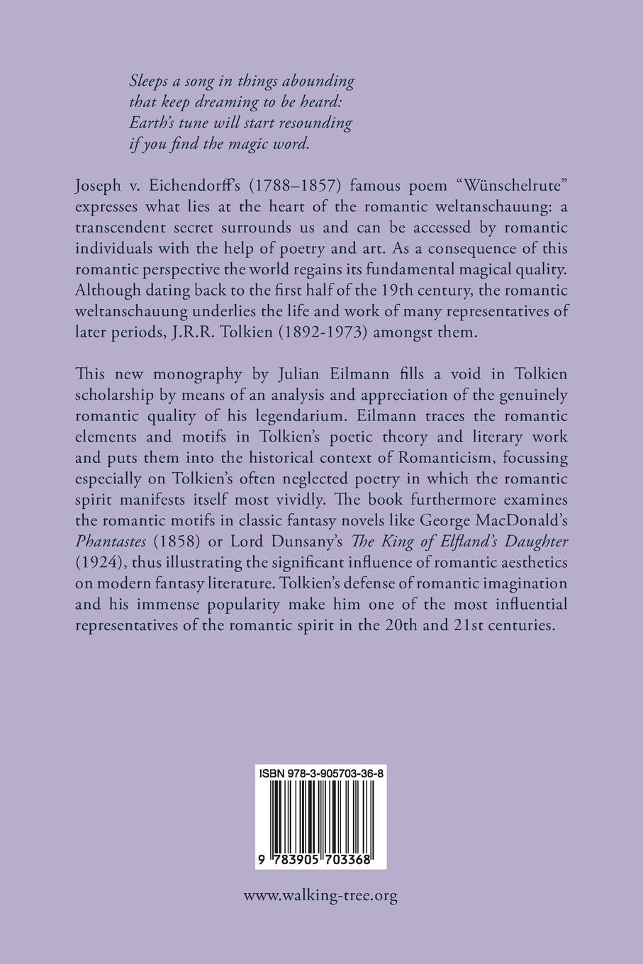 Rückseitencover J.R.R. Tolkien - Romanticist and Poet