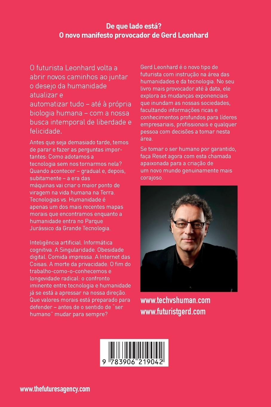 Rückseitencover Tecnologia versus Humanidade