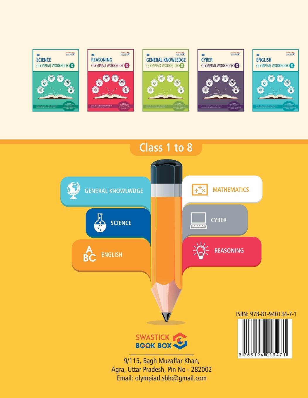 Rückseitencover SBB Maths Olympiad Workbook - Class 8