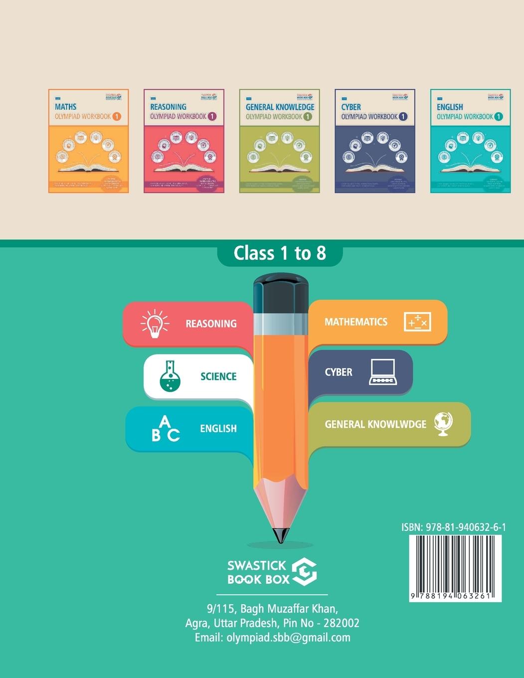 Rückseitencover SBB Science Olympiad Workbook - Class 1
