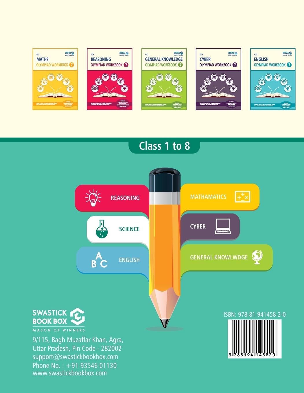 Rückseitencover SBB Science Olympiad Workbook - Class 7