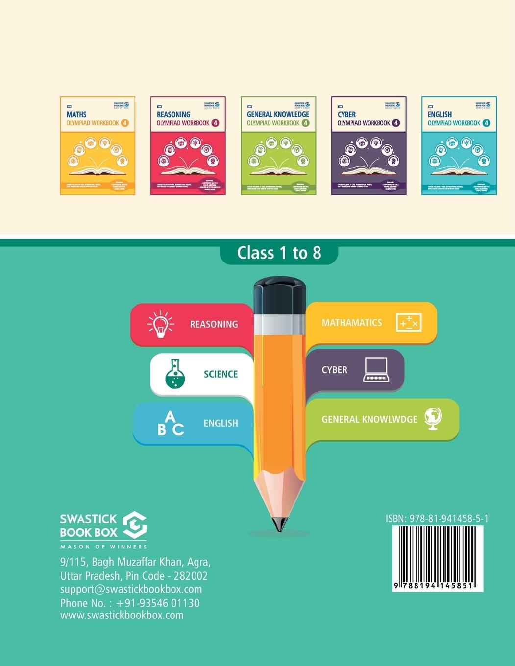 Rückseitencover SBB Science Olympiad Workbook - Class 4