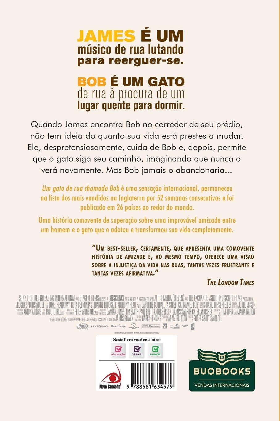 Rückseitencover Um Gato de Rua Chamado Bob