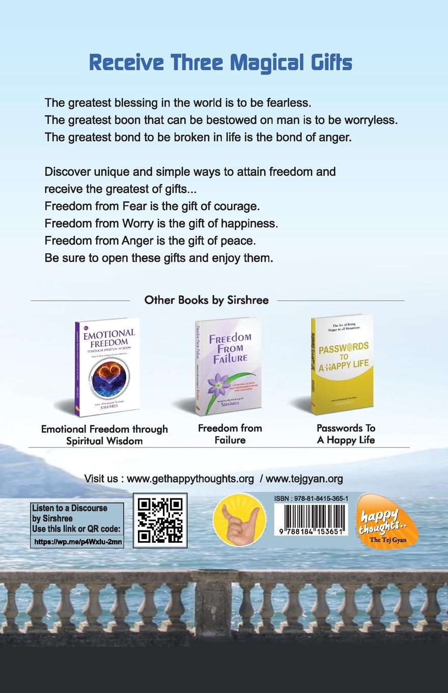 Rückseitencover Freedom from Fear Worry Anger - How to be Cool, Calm and Courageous