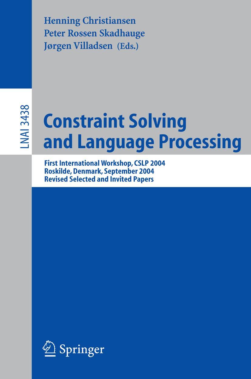 Vorderes Coverbild Constraint Solving and Language Processing