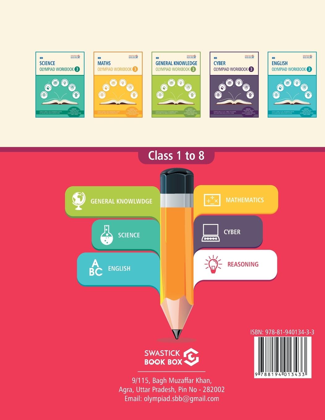 Rückseitencover SBB Reasoning Olympiad Workbook - Class 3