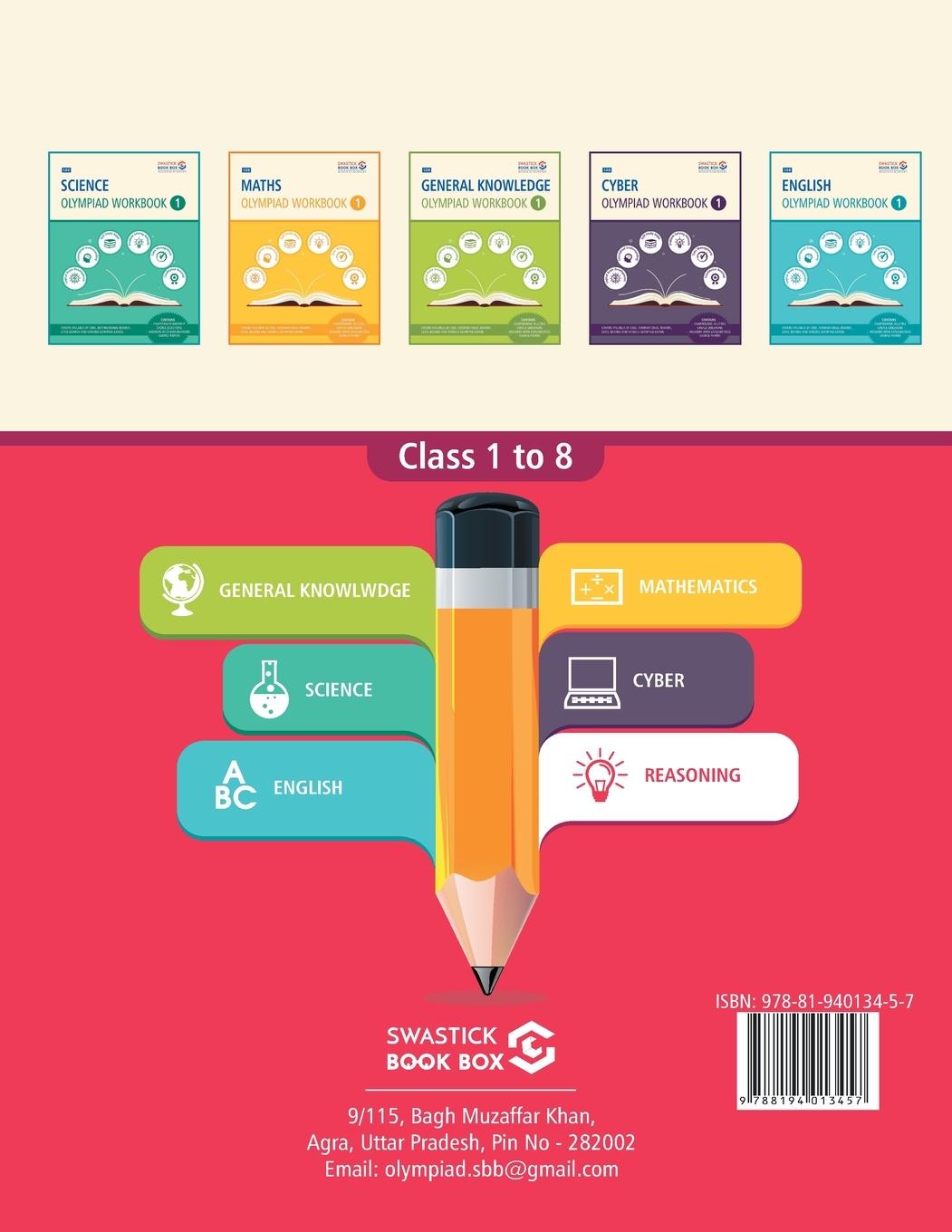 Rückseitencover SBB Reasoning Olympiad Workbook - Class 1
