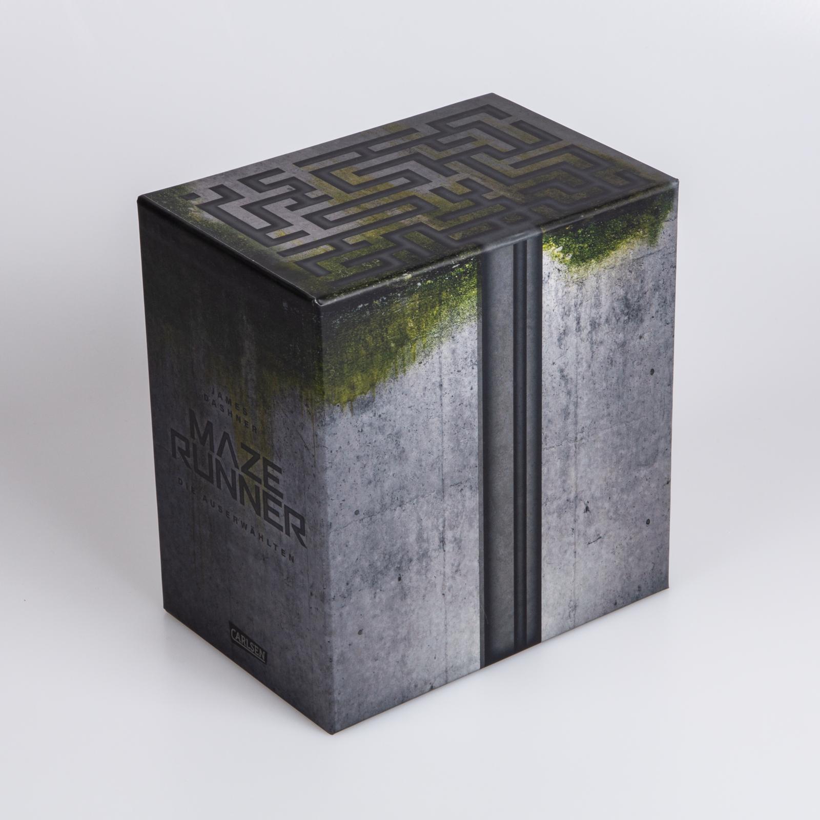 Beispielinhalt (Bild) Maze-Runner-Schuber (6 Bände im Taschenbuch-Schuber inklusive Bonusband mit »Crank Palace« und »Die Geheimakten«)