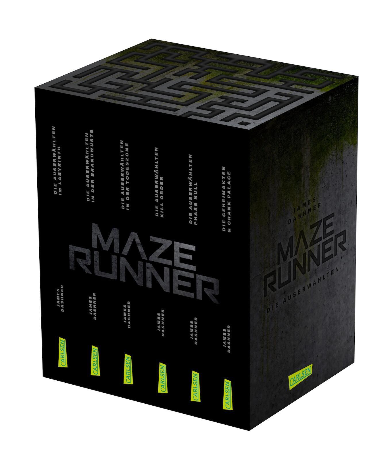 Vorderes Coverbild Maze-Runner-Schuber (6 Bände im Taschenbuch-Schuber inklusive Bonusband mit »Crank Palace« und »Die Geheimakten«)