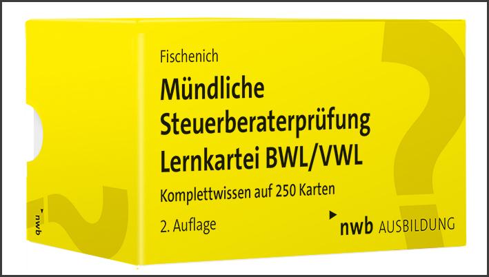 Vorderes Coverbild Mündliche Steuerberaterprüfung Lernkartei BWL/VWL