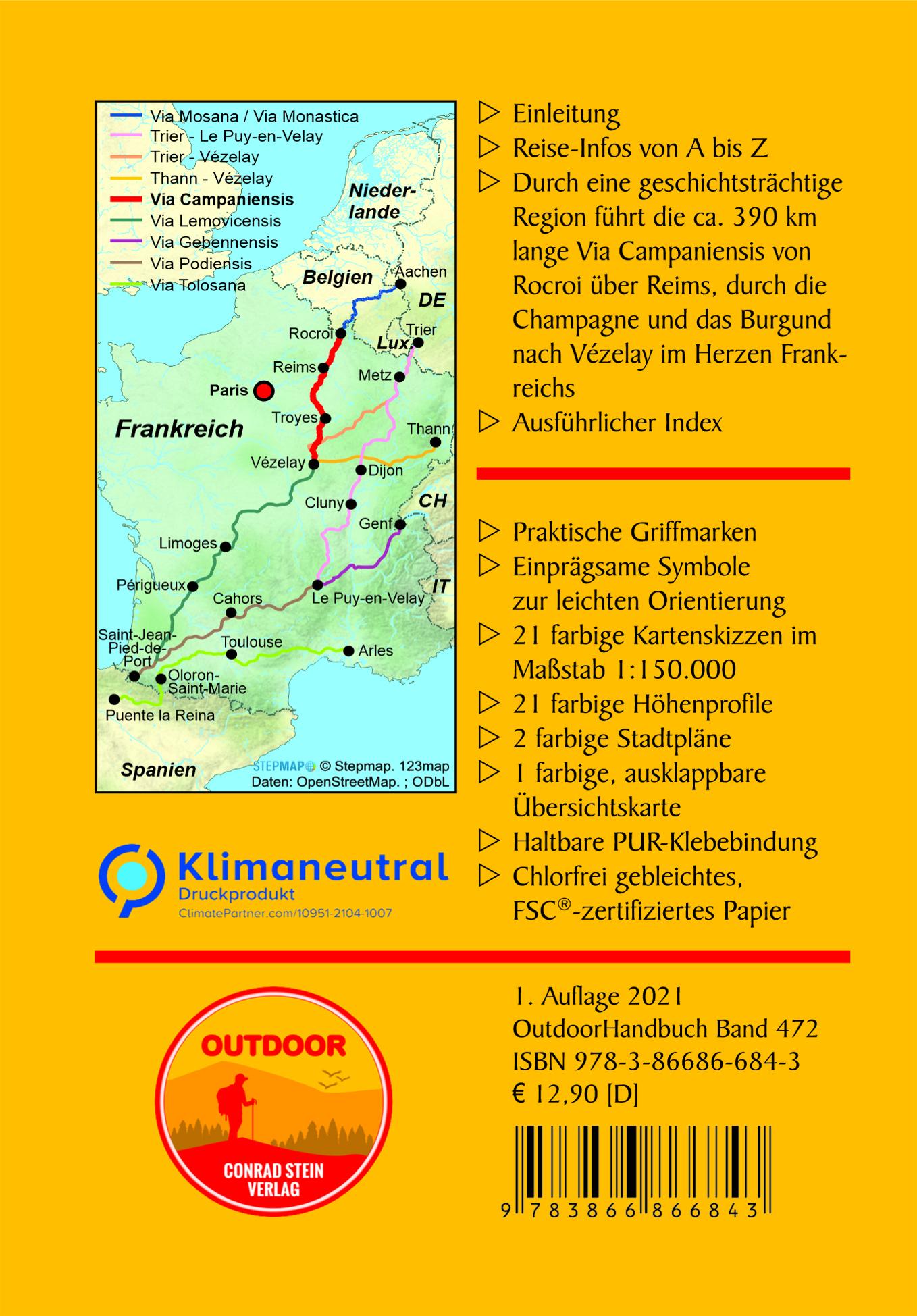 Rückseitencover Frankreich: Jakobsweg Via Campaniensis