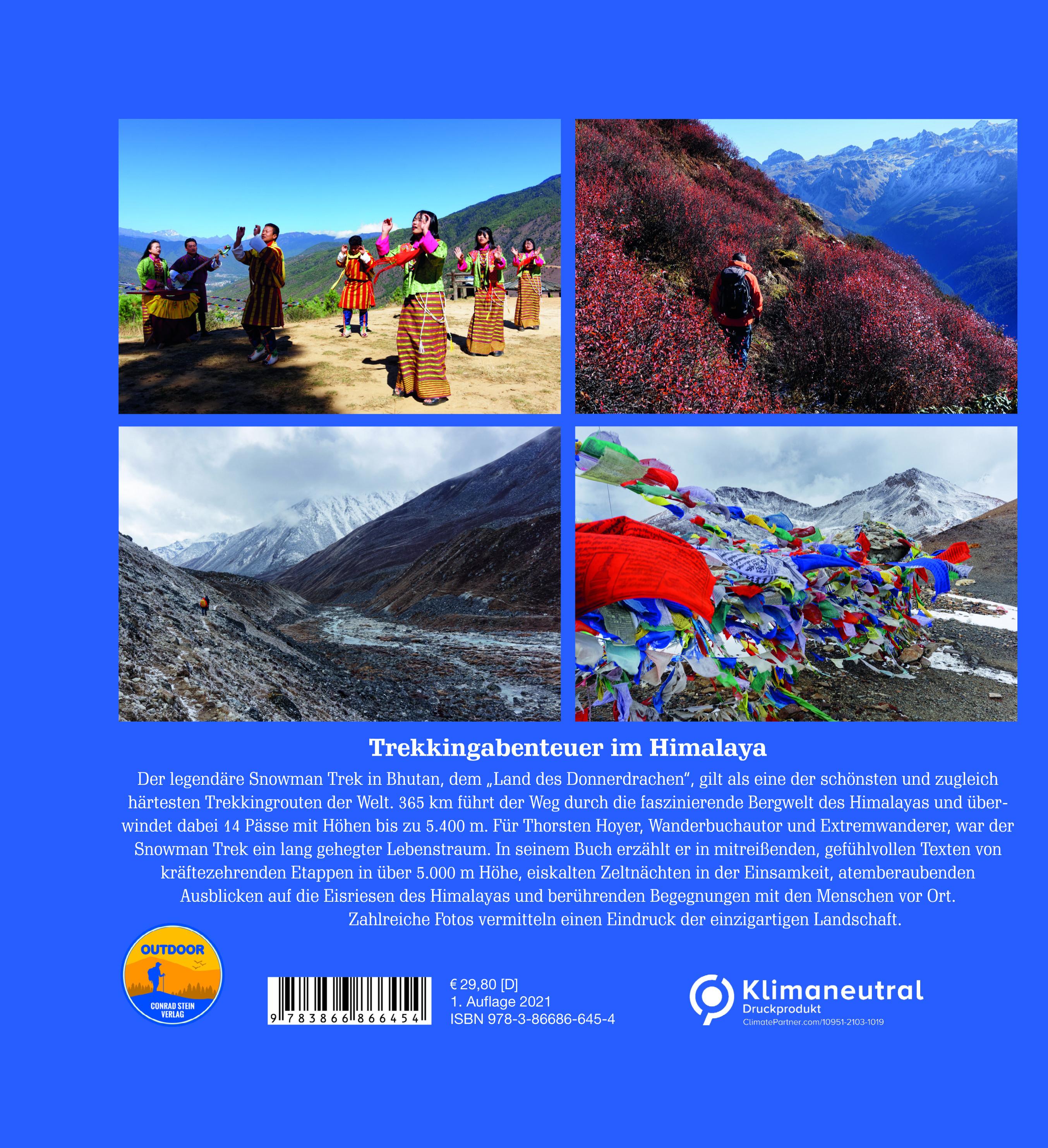 Rückseitencover Der Snowman Trek in Bhutan