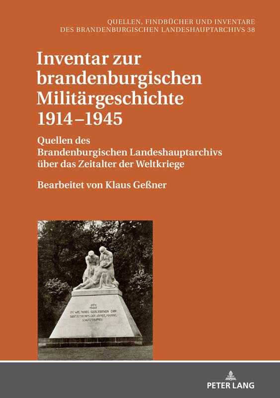 Vorderes Coverbild Inventar zur brandenburgischen Militärgeschichte 1914¿1945